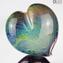 قلب الحب - زجاج كالسيدوني - زجاج مورانو الأصلي Omg