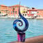 Love Wave - Sculpture en calcédoine - Verre de Murano Original Omg