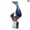 Strip to wind - Skulptur aus Chalcedon - Original Murano Glas