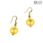 Earrings Stones Ravello - With Pure Gold - Original Murano Glass OMG
