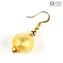 Earrings Stones Ravello - With Pure Gold - Original Murano Glass OMG