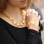 Collana Cuori di Pietra - con Foglia Oro - Vetro di Murano Originale OMG