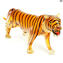 Tiger Malesia Skulptur Original Murano Glas