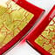 Placa Gold Edge - Vermelho - Original Murano Glass OMG