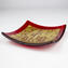 Assiette Bordure Dorée - Rouge - Verre de Murano Original OMG