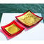 Plate Gold Edge - Red - Original Murano Glass OMG