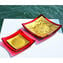 Platte Gold Rand - Rot - Original Murano Glas OMG