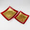 Platte Gold Rand - Rot - Original Murano Glas OMG