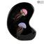 Aquarium exotique - avec lampe LED - Verre de Murano original Omg