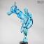 Sculpture Lovers Dancers - Bleu clair - Verre de Murano original OMG