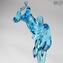 Sculpture Lovers Dancers - Bleu clair - Verre de Murano original OMG