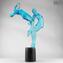 Sculpture Lovers Dancers - Bleu clair - Verre de Murano original OMG