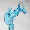 Скульптура «Танцоры влюбленных» - светло-голубой - муранское стекло OMG