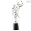 Sculpture Lovers Dancers - Cristal - Verre de Murano original OMG