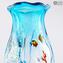 Fischvase - Sommerso-Technik - Original Murano Glass Omg