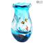 Fischvase - Sommerso-Technik - Original Murano Glass Omg