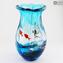 Fischvase - Sommerso-Technik - Original Murano Glass Omg