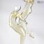 Escultura de Dançarinos Amantes - Cristal e Ouro - Vidro Murano original OMG