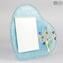 Photo Frame - Tree of Life Light Blue - Original Murano Glass OMG