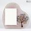 إطار الصورة - شجرة الحياة الوردي - زجاج مورانو الأصلي OMG