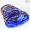 Harlekin Vase - Blau - Original Murano Glas