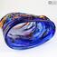 Harlequin Vase - Blue - Original Murano Glass