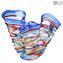 Harlekin Tafelaufsatz - Blau - Original Murano Glas OMG