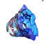 ハーレクイン センターピース - ブルー - オリジナル ムラノ グラス OMG
