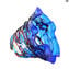 Harlequin Centerpiece - Blue - Original Murano Glass OMG