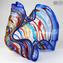 Harlekin Tafelaufsatz - Blau - Original Murano Glas OMG
