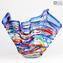 Harlekin Tafelaufsatz - Blau - Original Murano Glas OMG