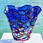 Harlekin Tafelaufsatz - Blau - Original Murano Glas OMG