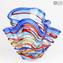 Harlekin Tafelaufsatz - Blau - Original Murano Glas OMG