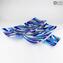 Prato Nuance Long - Azul - Vidro Murano Original OMG