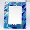 Cadre Photo Nuance - Bleu - Verre de Murano Original OMG