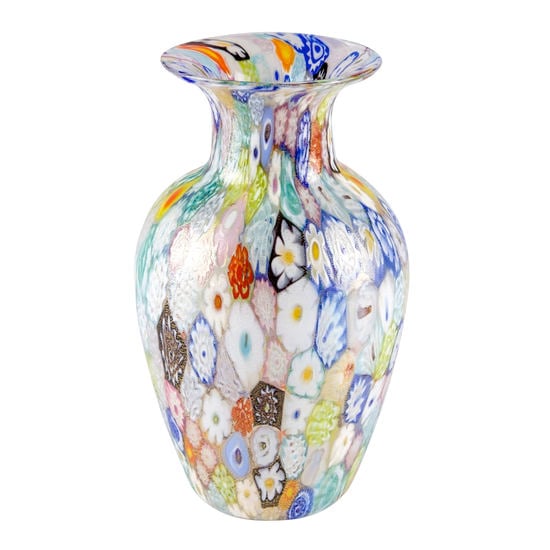 花瓶ミルフィオリカラフルミックス Origianlmurano Glass 花瓶ミルフィオリカラフルミックス Origianlmurano Glass