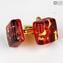 Cufflinks - red - Original Murano Glass OMG