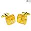 Boutons de manchette - Oro - Original Murano Glass OMG