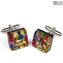 Cufflinks - Multicolor - Original Murano Glass OMG