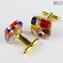 Cufflinks - Multicolor - Original Murano Glass OMG