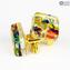 Boutons de manchette - Multicolore - Verre de Murano Original OMG