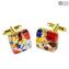 Cufflinks - Multicolor - Original Murano Glass OMG