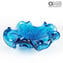 Blumenschale - Blau - Original Murano Glas OMG