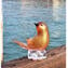 Moineau rouge - Sculpture en verre - Verre de Murano original OMG