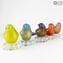 Roter Spatz - Glasskulptur - Original Muranoglas OMG