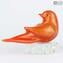 Red Sparrow - Glass Sculpture - Original Murano Glass OMG