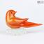 Moineau rouge - Sculpture en verre - Verre de Murano original OMG