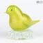 Moineau jaune - Sculpture en verre - Verre de Murano original OMG