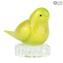 Moineau jaune - Sculpture en verre - Verre de Murano original OMG