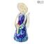 Murrina Millefiori Angel - Verre de Murano Original Bleu OMG